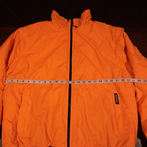 37a) REMINGTON Convertible Reversible Hunting Fleece Jacket Vest Sz. Large - Picture 4 of 12